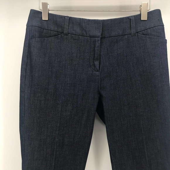 New York & Co 7th Avenue Design Studio Pant Womens 4 Blue Crop Denim Look - Picture 2 of 11